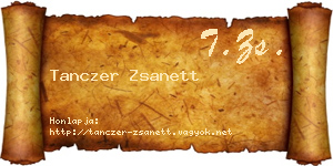 Tanczer Zsanett névjegykártya