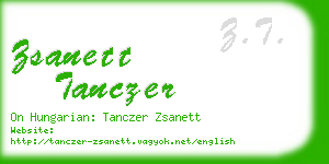 zsanett tanczer business card